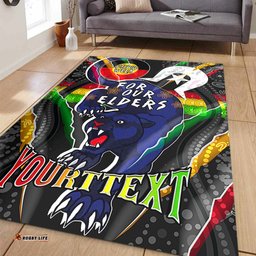 Amazing Aussie Penrith Panthers Naidoc Week Custom Penrith Panthers Naidoc Week For Our Elders Australian Indigenous Dot Art Area Rug