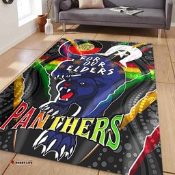 Amazing Aussie Penrith Panthers Naidoc Week Custom Penrith Panthers Naidoc Week For Our Elders Australian Indigenous Dot Art Area Rug