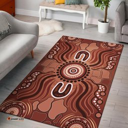 aboriginal area rug indigenous art patterns ver02 tee aussie