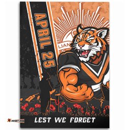 Amazing Aussie Wests Tigers Anzac Day Lest We Forget Strong Fighting Spirit Area Rug