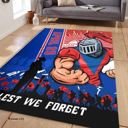 Amazing Aussie Newcastle Knights Anzac Day Lest We Forget Strong Fighting Spirit Area Rug