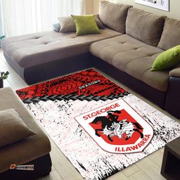 st. george illawarra dragons area rugs grunge polynesian tattoo nrl tee aussie