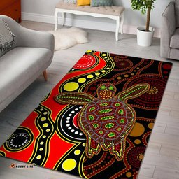 aboriginal turtle area rug red style tee aussie