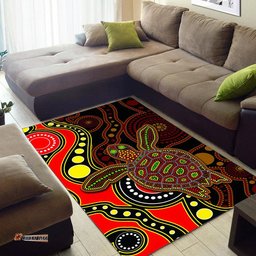 aboriginal turtle area rug red style tee aussie