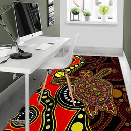 aboriginal turtle area rug red style tee aussie