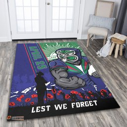 Amazing Aussie New Zealand Warriors Anzac Day Lest We Forget Strong Fighting Spirit Area Rug