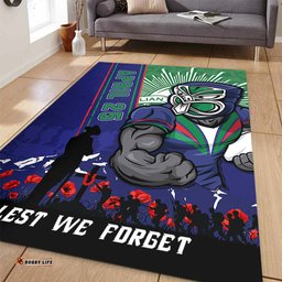 Amazing Aussie New Zealand Warriors Anzac Day Lest We Forget Strong Fighting Spirit Area Rug