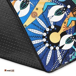 Amazing Aussie Australia Torres Strait Dhari Mask In Plam Tree Area Rug