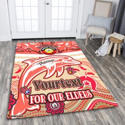Amazing Aussie Redcliffe Dolphins Naidoc Week Custom For Our Elders Home Jersey Area Rug