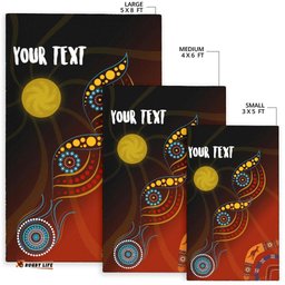 Aboriginal Personalised Area Rug Flowers On The Land