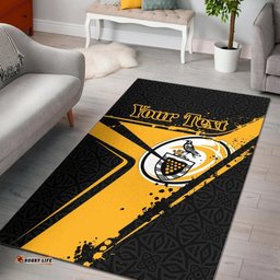 Custom Text Cornwall Rugby Personalised Area Rug Cornish Rugby