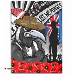 Amazing Aussie Collingwood Anzac Day Honor United In Spirit Area Rug