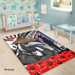 Amazing Aussie Collingwood Anzac Day Honor United In Spirit Area Rug