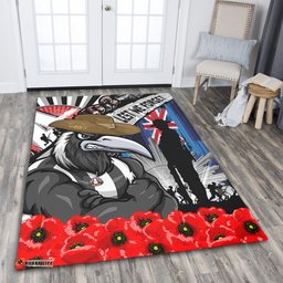 Amazing Aussie Collingwood Anzac Day Honor United In Spirit Area Rug