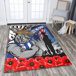 Amazing Aussie North Melbourne Anzac Day Honor United In Spirit Area Rug