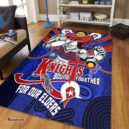 Amazing Aussie Newcastle Knights Naidoc Week Custom Newcastle Knights Naidoc Week For Our Elders Knights Bound Together Area Rug
