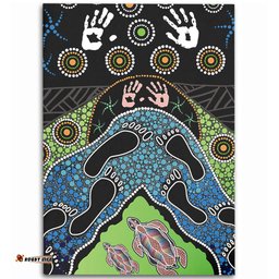 Amazing Aussie Australia Turtles Journey Through Dreamtime Area Rug
