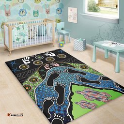 Amazing Aussie Australia Turtles Journey Through Dreamtime Area Rug