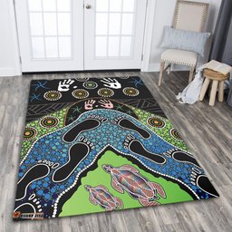 Amazing Aussie Australia Turtles Journey Through Dreamtime Area Rug