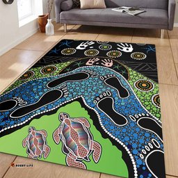 Amazing Aussie Australia Turtles Journey Through Dreamtime Area Rug