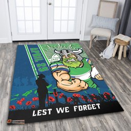 Amazing Aussie Canberra Raiders Anzac Day Lest We Forget Strong Fighting Spirit Area Rug