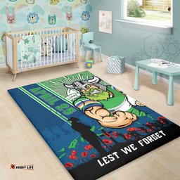 Amazing Aussie Canberra Raiders Anzac Day Lest We Forget Strong Fighting Spirit Area Rug