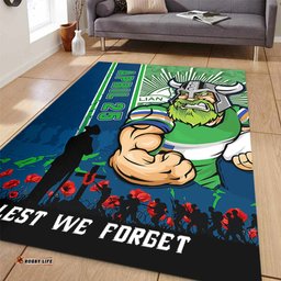 Amazing Aussie Canberra Raiders Anzac Day Lest We Forget Strong Fighting Spirit Area Rug