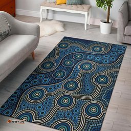 Australia Aboriginal Inspired Area Rug - Aboriginal Inspired Dot Art Painting VER7