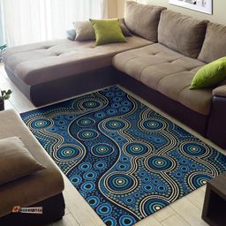 Australia Aboriginal Inspired Area Rug - Aboriginal Inspired Dot Art Painting VER7