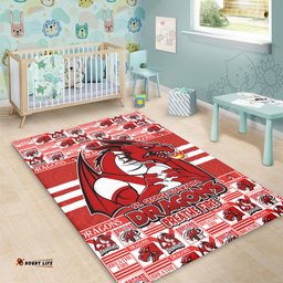 Amazing Aussie St. George Illawarra Dragons Champions Pride Comic Style Area Rug