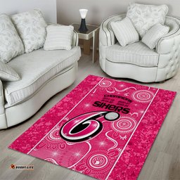 Custom Sydney Sixers Cricket Area Rug The Fourth Time Champions Aboriginal