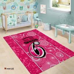 Custom Sydney Sixers Cricket Area Rug The Fourth Time Champions Aboriginal