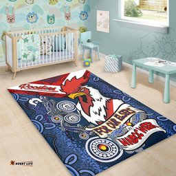 Amazing Aussie Sydney Roosters Naidoc Week Custom Sydney Roosters Naidoc WeekFor Our Elders Dot Art Style With Lizard Area Rug
