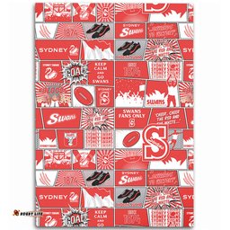 Amazing Aussie Sydney Swans Legacy Of The Pride Comic Style Area Rug