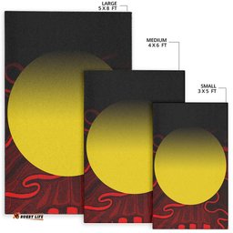 Aboriginal Area Rug Indigenous Flag Grunge Style
