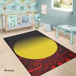 Aboriginal Area Rug Indigenous Flag Grunge Style