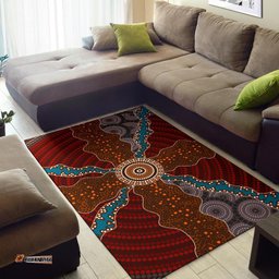 Area Rug Aboriginal Dot Painting Rug Ver06