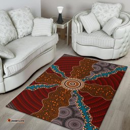 Area Rug Aboriginal Dot Painting Rug Ver06