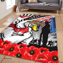 Amazing Aussie Sydney Swans Anzac Day Honor United In Spirit Area Rug