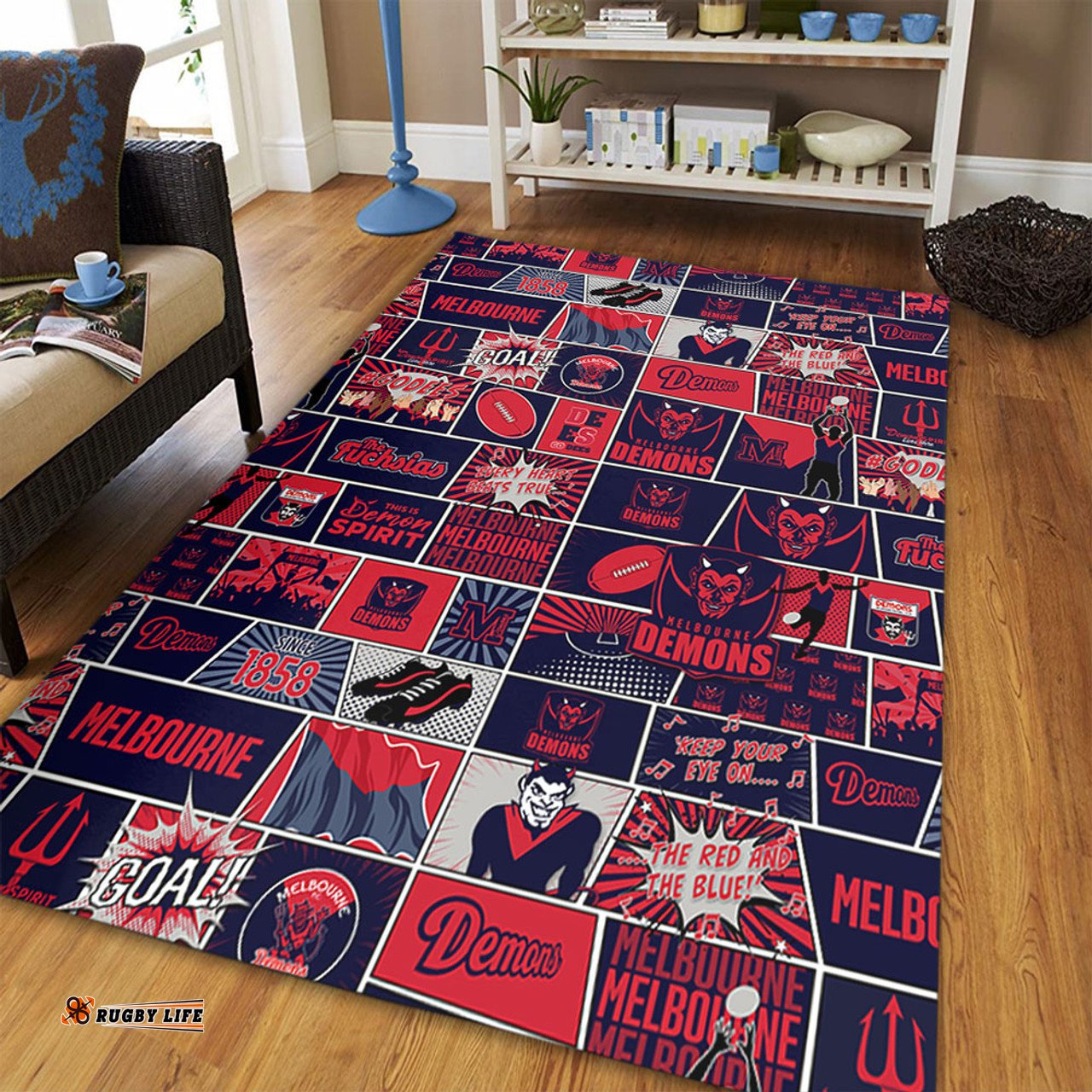 Amazing Aussie Melbourne Legacy Of The Pride Comic Style Area Rug