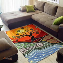 Area Rug Australian Aboriginal Tree