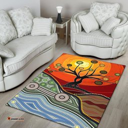 Area Rug Australian Aboriginal Tree