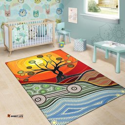 Area Rug Australian Aboriginal Tree