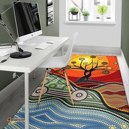 Area Rug Australian Aboriginal Tree