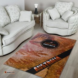 Area Rug Handprint with Kangaroo Logo