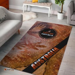 Area Rug Handprint with Kangaroo Logo