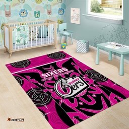 Sydney Sixers Area Rug We Are The Champions Aboriginal Art