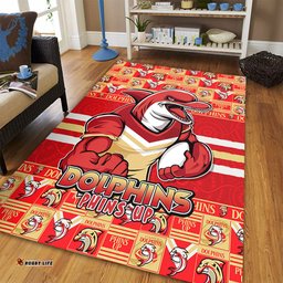 Amazing Aussie Redcliffe Dolphins Champions Pride Comic Style Area Rug