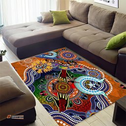 Personalised Tigers NAIDOC Week 2024 Area Rug Australia Aboriginal Dot Painting