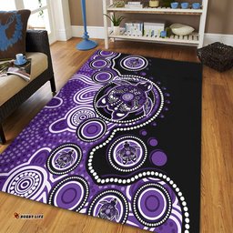 Amazing Aussie Australia Indigenous Turtle Aboriginal Dot Art Purple Area Rug